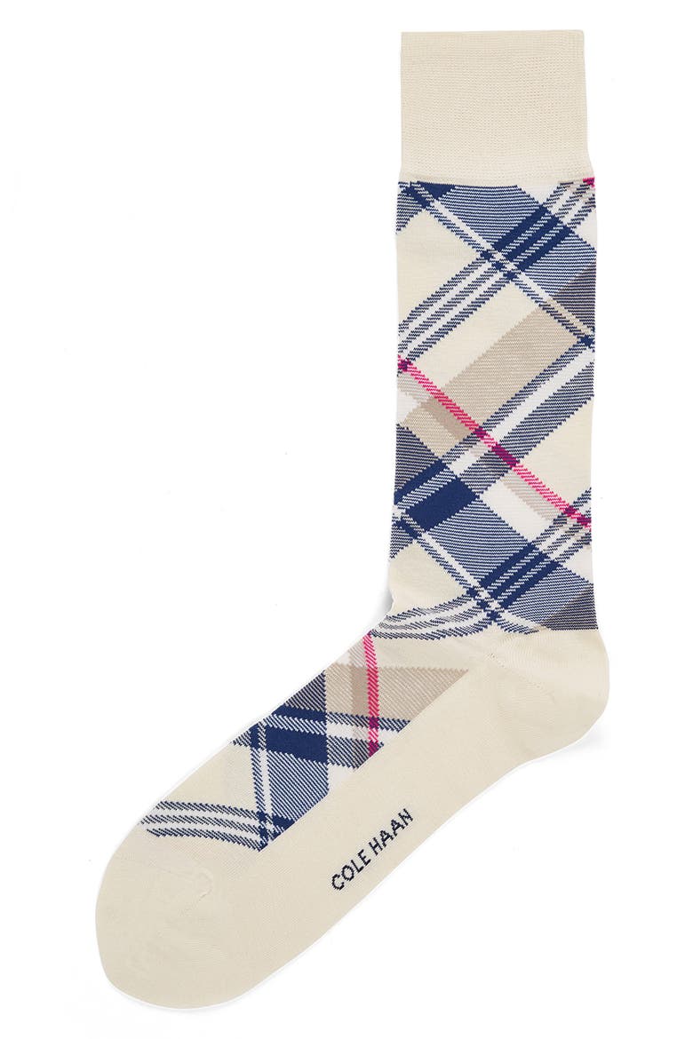 Plaid Socks, Main, color, BIRCH
