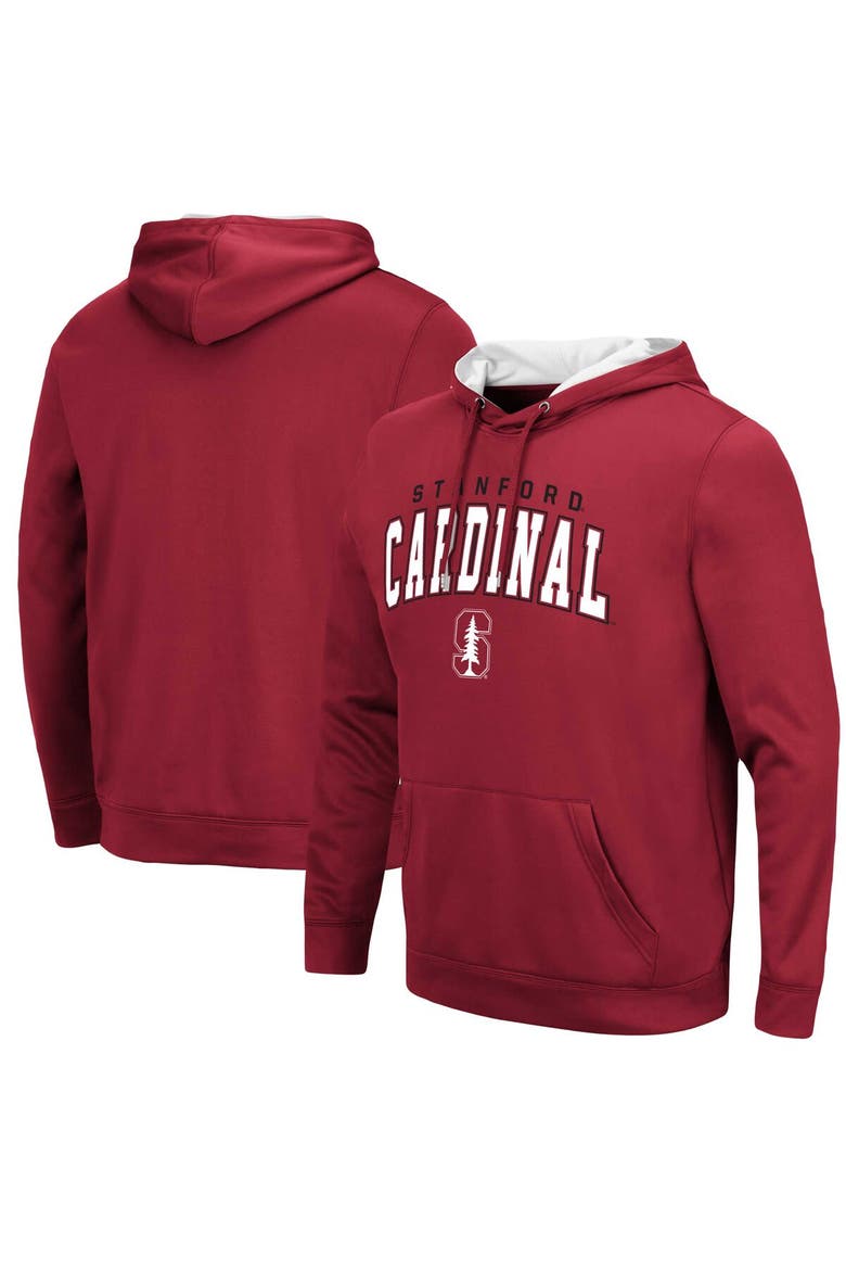 Men's Colosseum Cardinal Stanford Cardinal Resistance Pullover Hoodie, Alternate, color, Cardinal