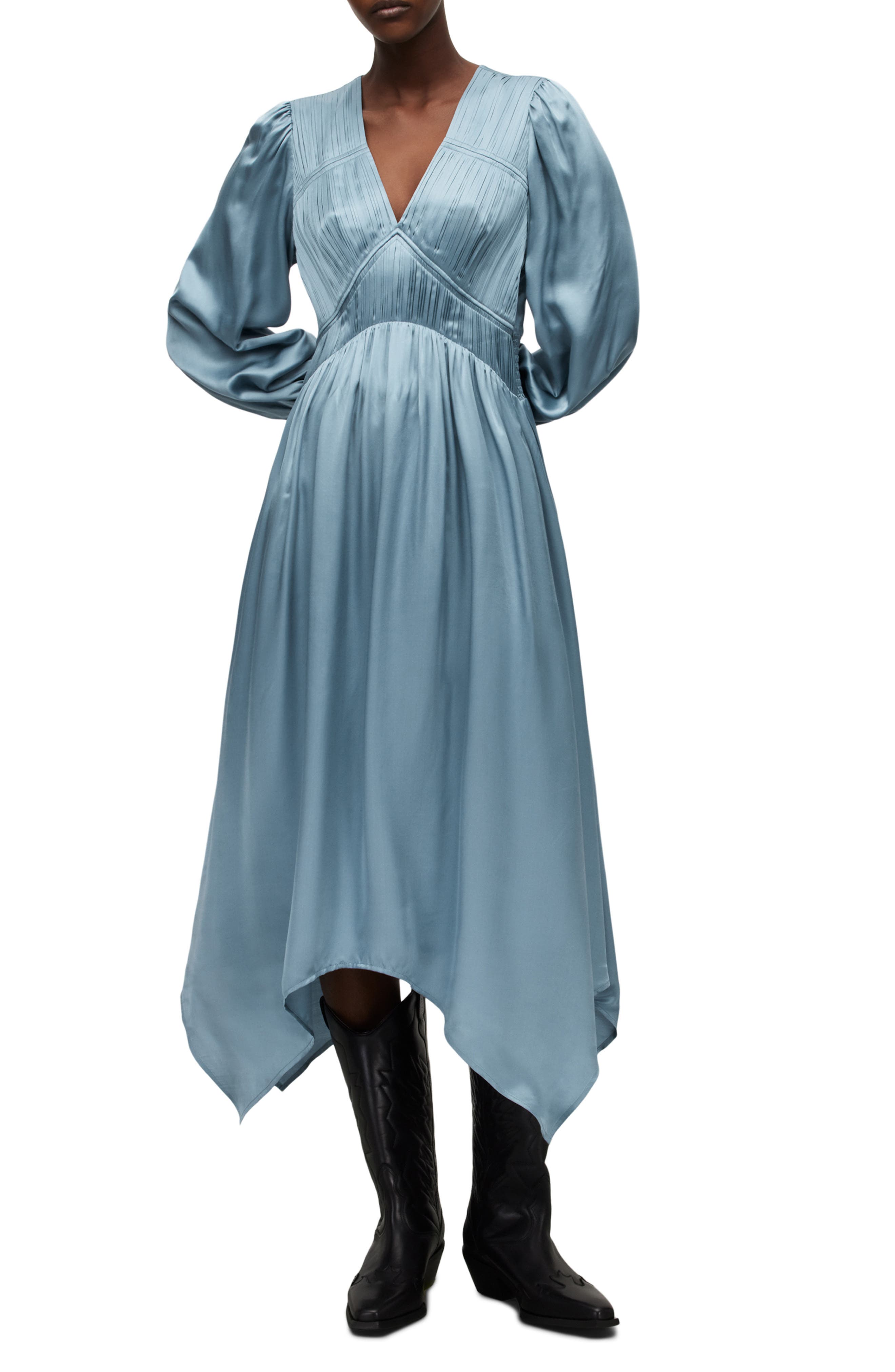Estelle Long Sleeve Asymmetric Hem Dress
