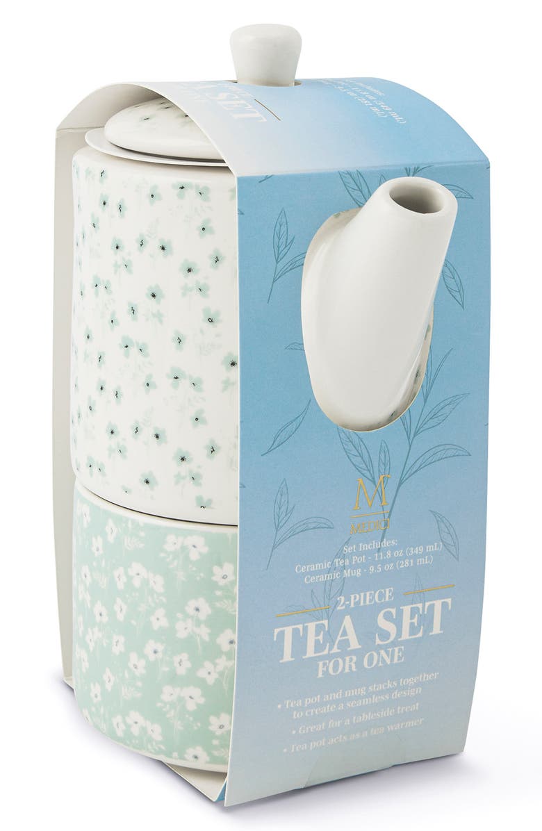 MEDICI 2-Piece Tea for One Set, Alternate, color, Blue Floral