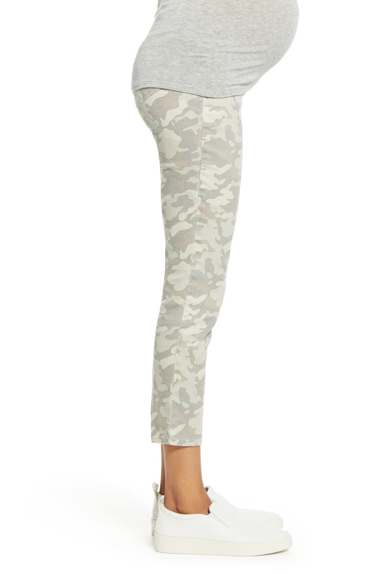Camo Print Ankle Maternity Skinny Jeans, Alternate, color, ARMEE