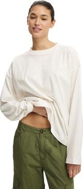 Cotton On Women's Oversized Boxy Long Sleeve Tee
