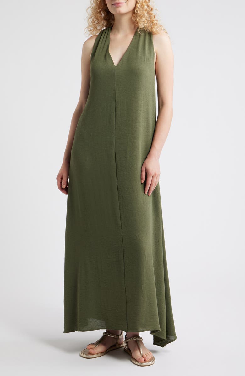 Halogen<sup>®</sup> Twist Back Sleeveless Maxi Dress, Alternate, color, Clover