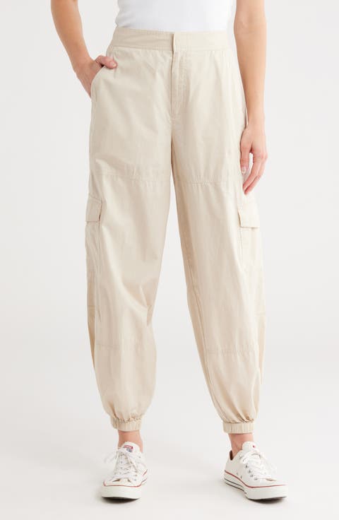 Superfine Cotton Twill Cargo Joggers