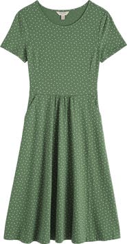 Seasalt Cornwall April Short Sleeve Fit & Flare Dress