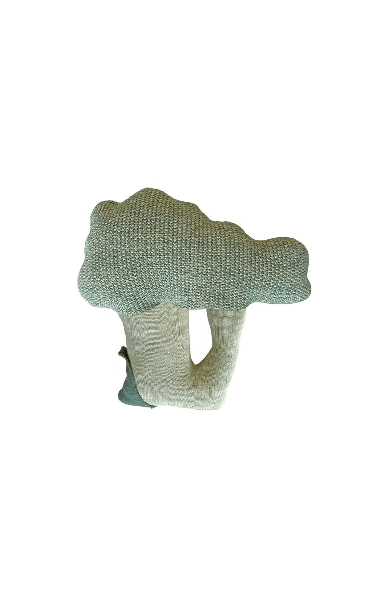 Lorena Canals Knitted cushion Brucy the Broccoli, Main, color, Dark Green, Light Green
