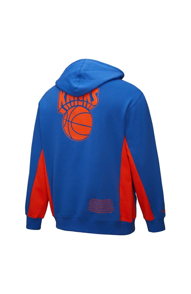 Mitchell & Ness Men's Mitchell & Ness Blue New York Knicks Hardwood Classics Team Origins Fleece Pullover Hoodie, Alternate, color, Blue