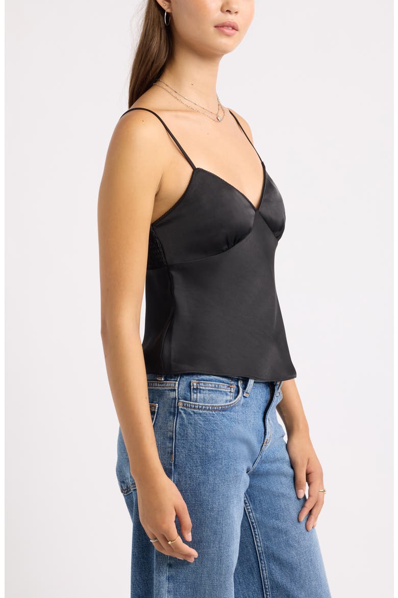 Satin Camisole, Alternate, color, BLACK