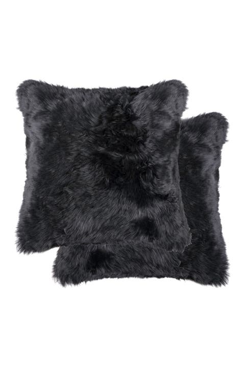 New Zealand Genuine Sheepskin Shearling Pillow - Set of 2