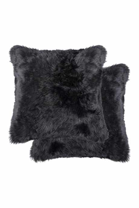 NATURAL New Zealand Genuine Sheepskin Shearling Pillow - Set of 2