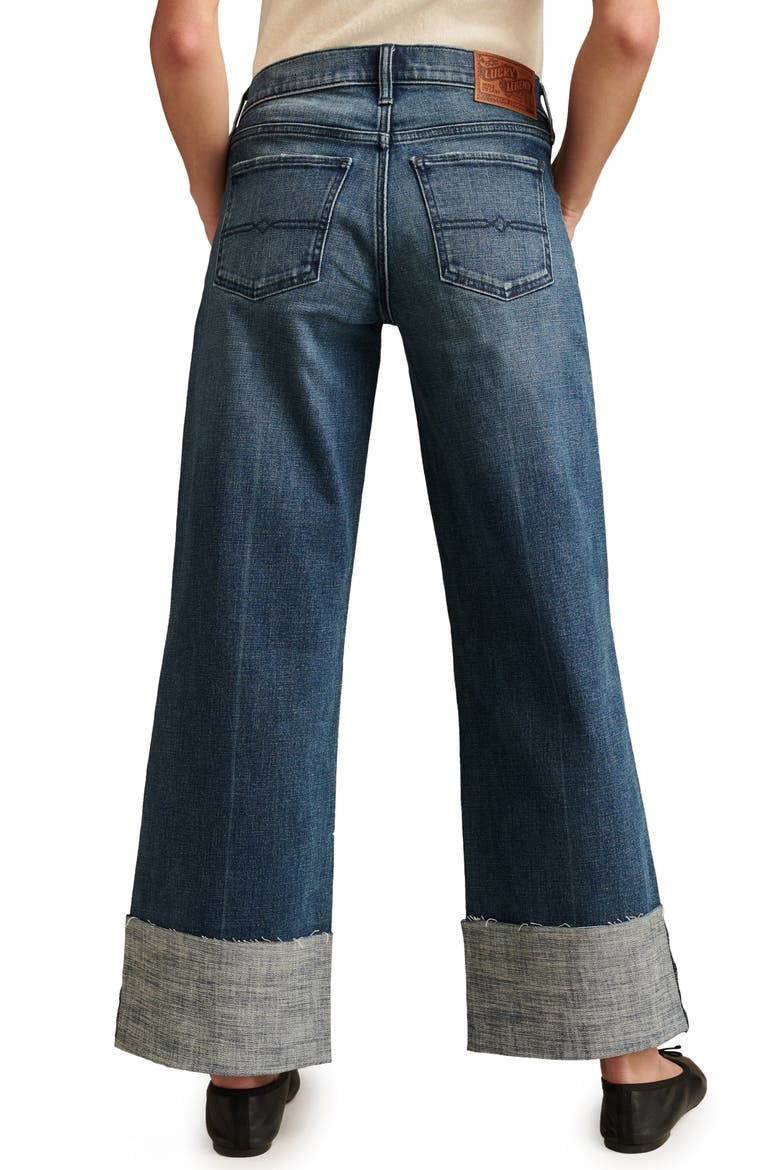 Lucky Legend Cuffed Wide Leg Jeans, Alternate, color, CUFFING SEASON WASH
