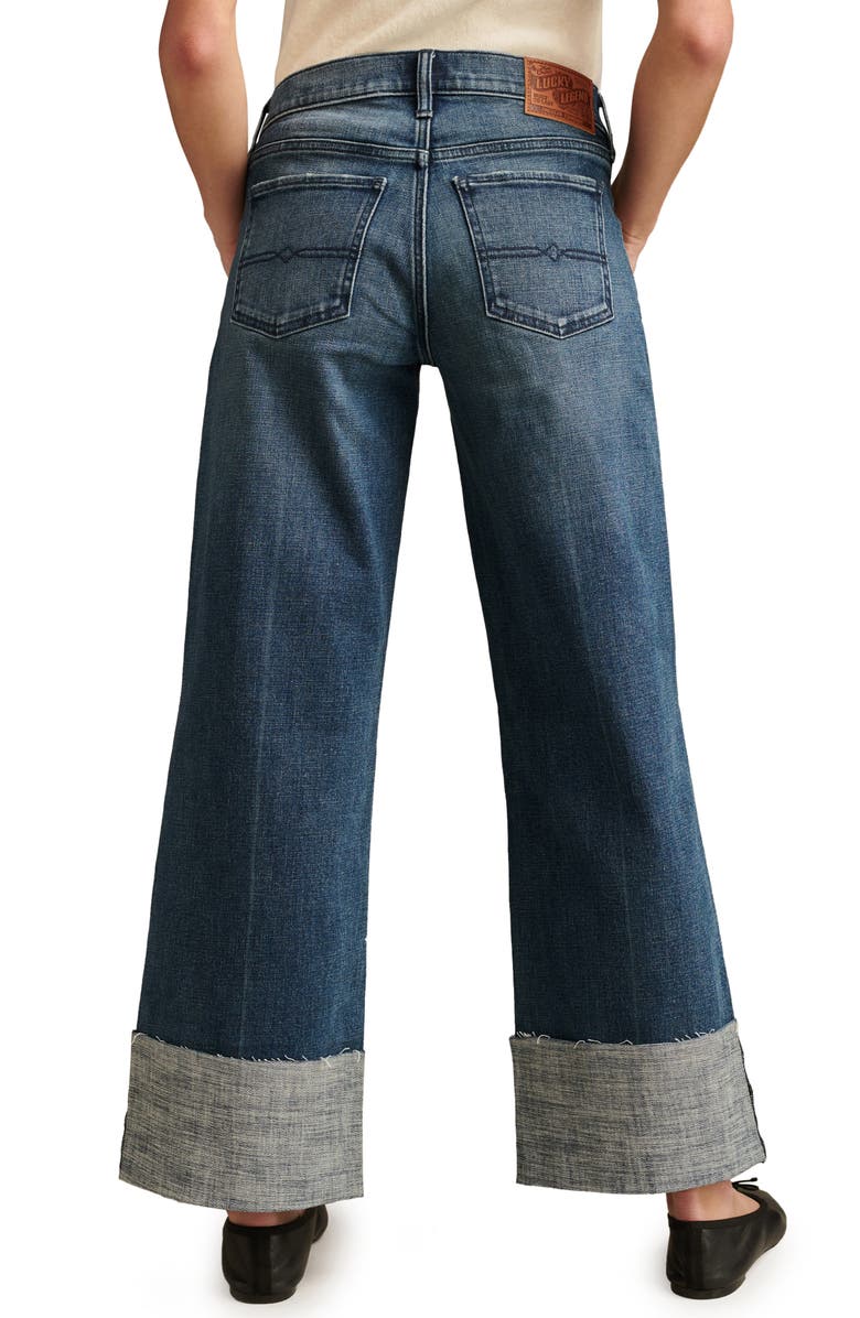 Lucky Brand Lucky Legend Cuffed Wide Leg Jens, Alternate, color, Cuffing Season Wash