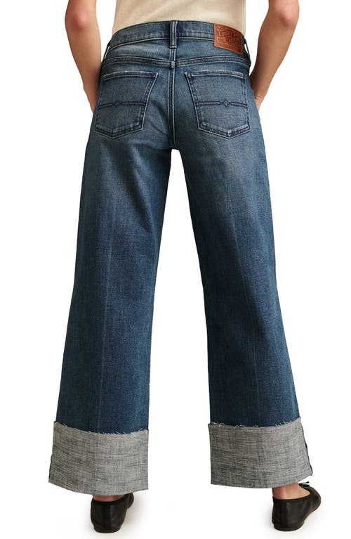 Lucky Brand Lucky Legend Cuffed Wide Leg Jens In Blue