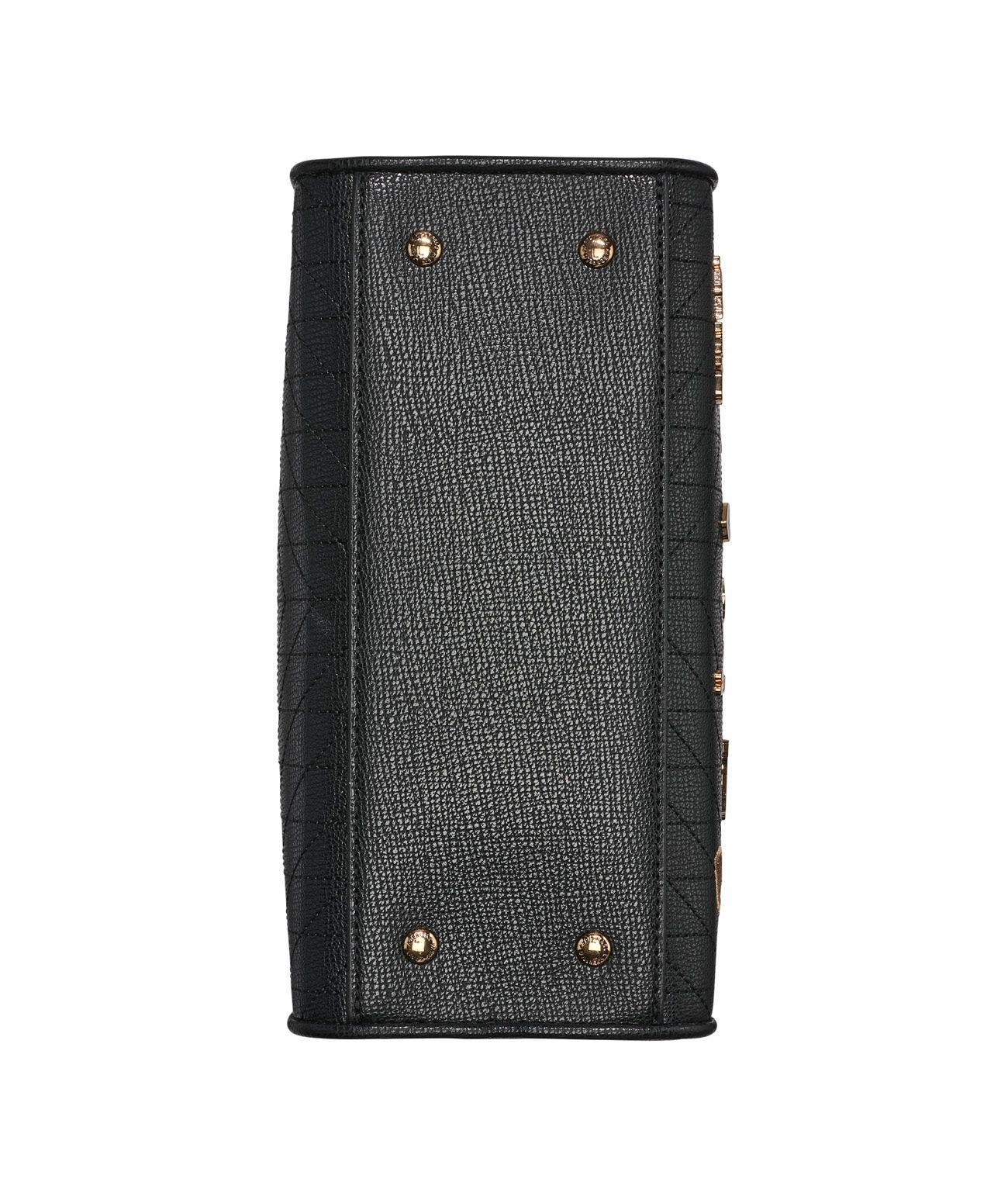 KARL LAGERFELD PARIS Maybelle Satchel, Alternate, color, Black/Gold