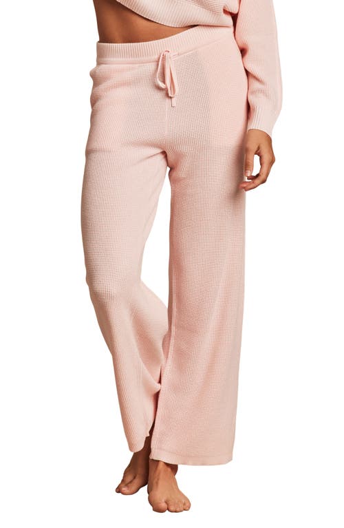 Barefoot Dreams Waffle Knit Drawstring Pants In Bella Pink