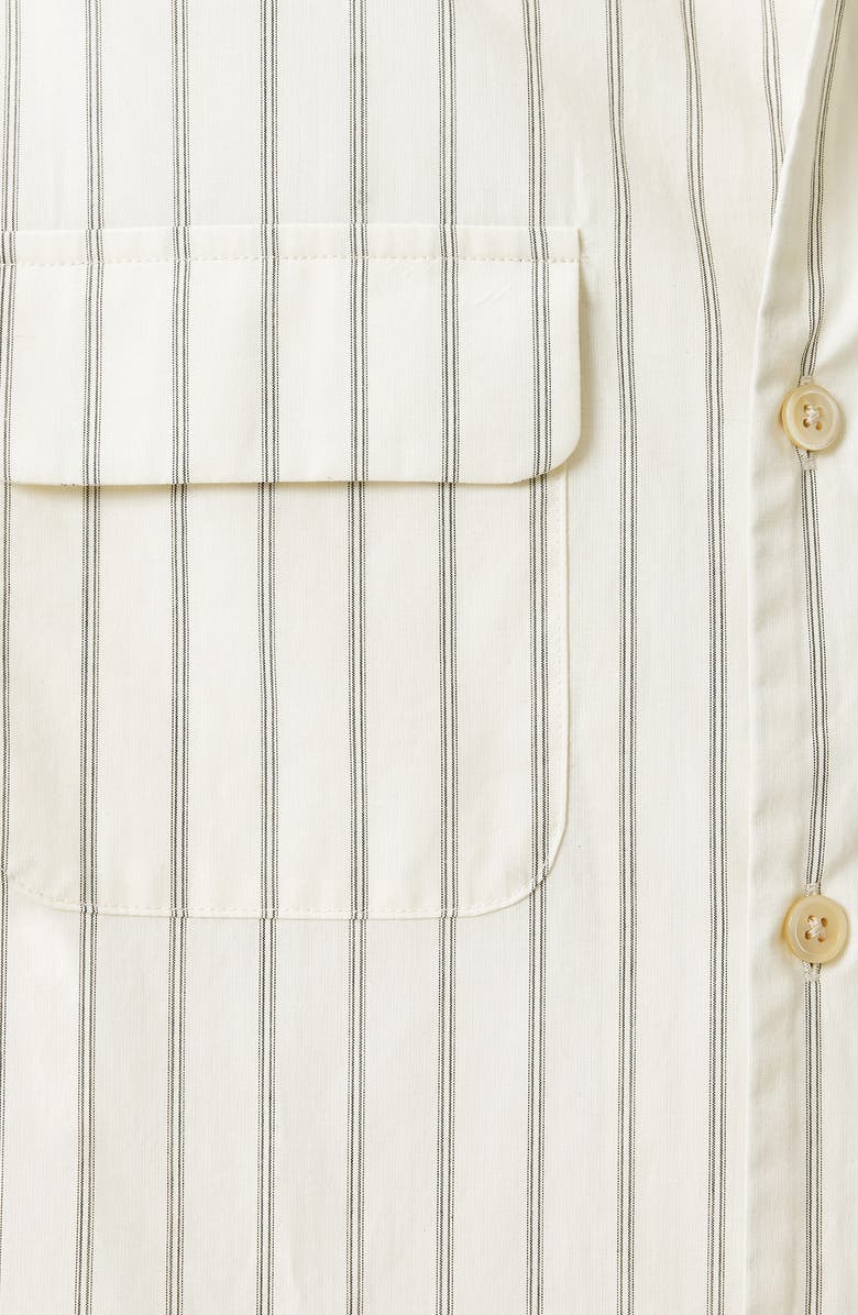 AllSaints Stanley Stripe Button-Up Shirt, Alternate, color, Soap White