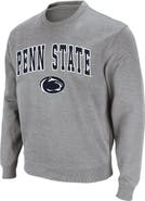 COLOSSEUM Men's Colosseum Heather Gray Penn State Nittany Lions Arch & Logo Crew Neck Sweatshirt