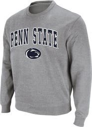 COLOSSEUM Men's Colosseum Heather Gray Penn State Nittany Lions Arch & Logo Crew Neck Sweatshirt