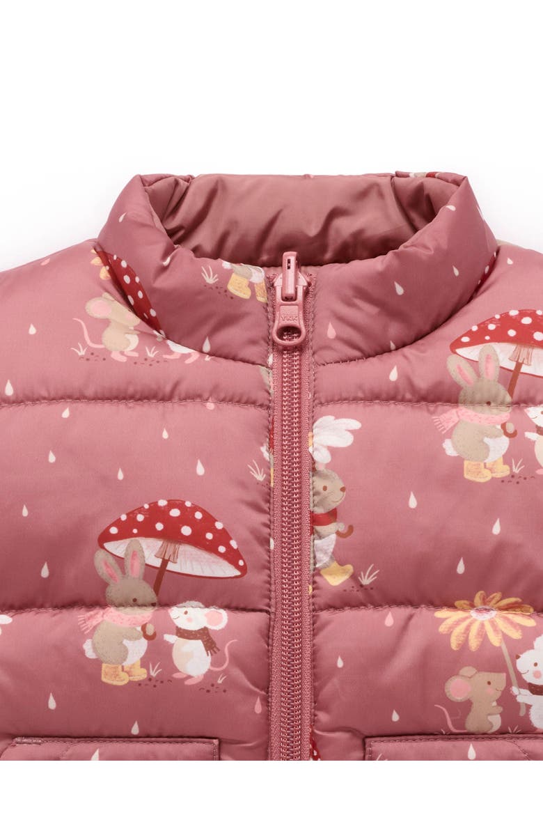 Baby Girl's Reversible Puffer Vest, Alternate, color, Umbrella Print