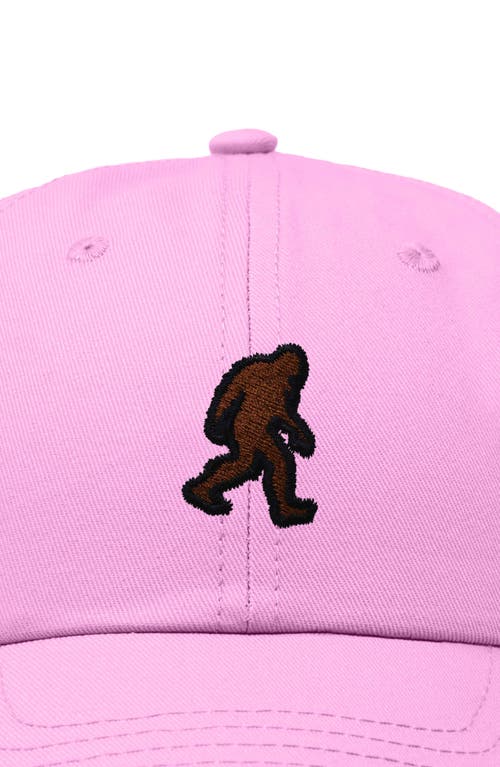 Dalix Sasquatch Embroidered Dad Hat In Light Pink