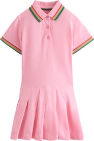 Mini Boden Kids' Piqué Jersey Polo Dress