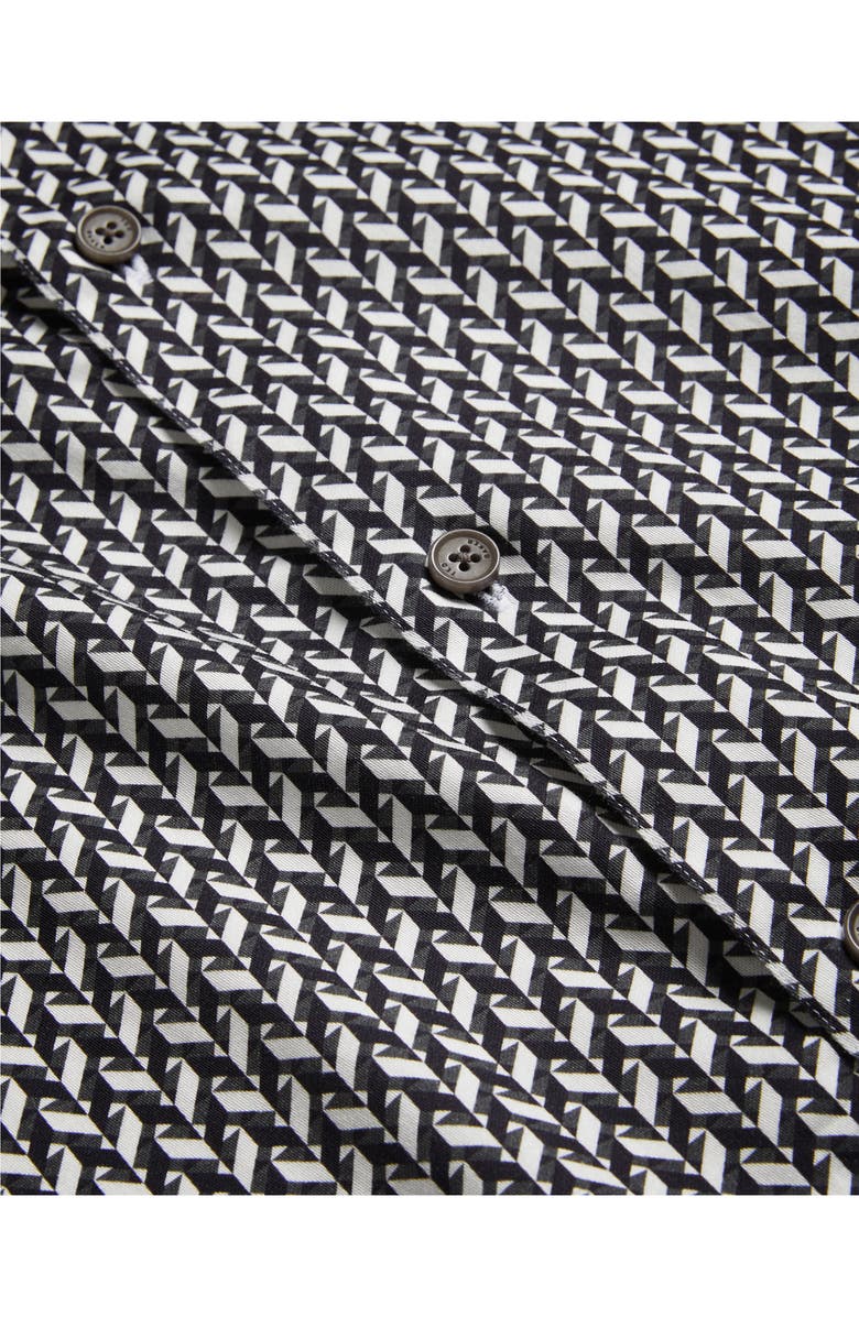 Ted Baker London Laceby Slim Fit Geometric Print Stretch Button-Up Shirt, Alternate, color, 