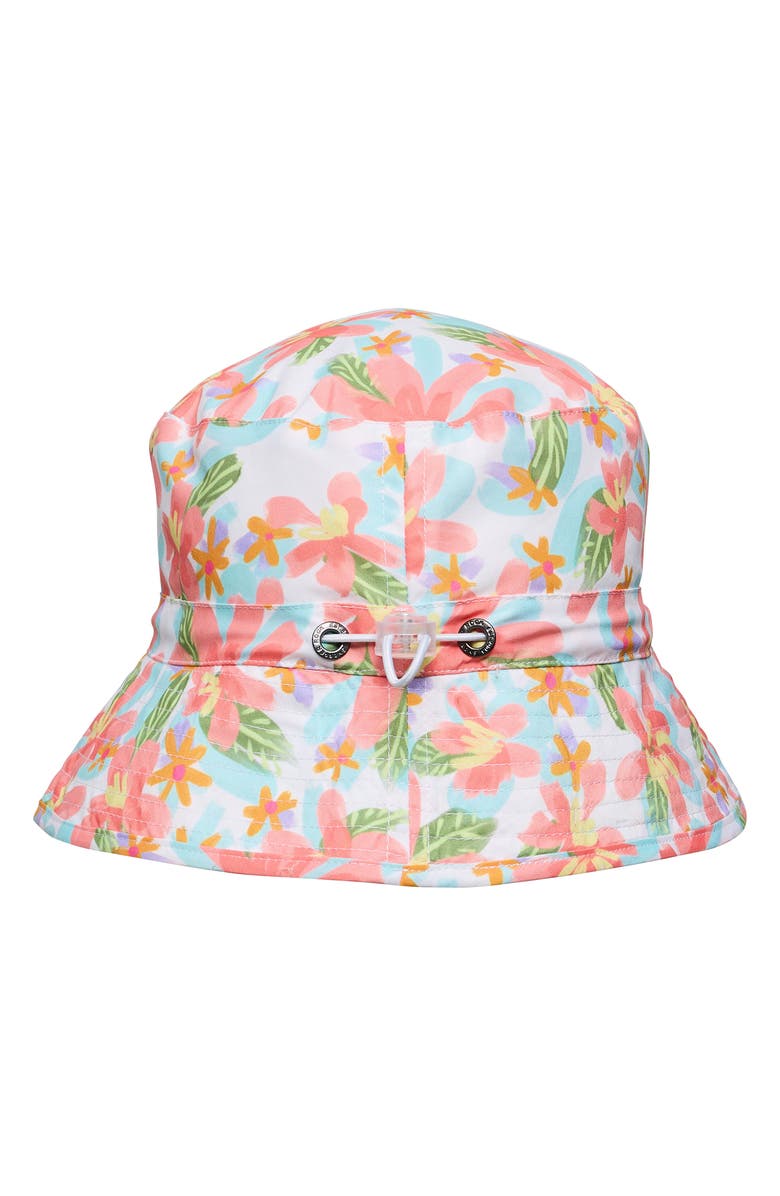 Snapper Rock Kids' Tropical Print Bucket Hat, Alternate, color, White Multi