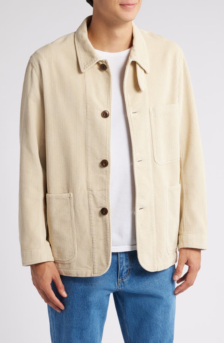 MERZ B SCHWANEN Organic Cotton Corduroy Workwear Jacket, Main, color, 