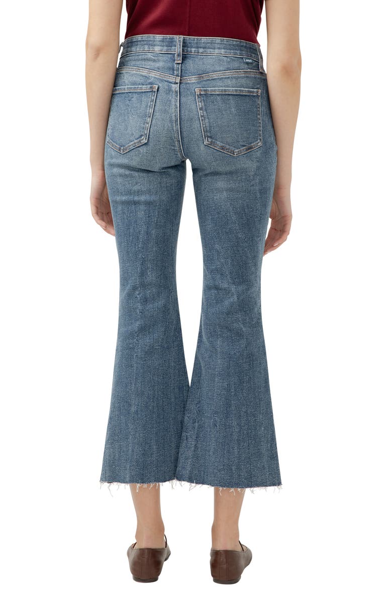 JAG Kait High Waist Raw Hem Ankle Kick Flare Jeans, Alternate, color,