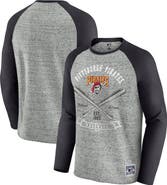 Darius Rucker Collection by Fanatics Men's Darius Rucker Collection by Fanatics  Heather Gray Pittsburgh Pirates Raw Edge Raglan Long Sleeve Baseball T-Shirt