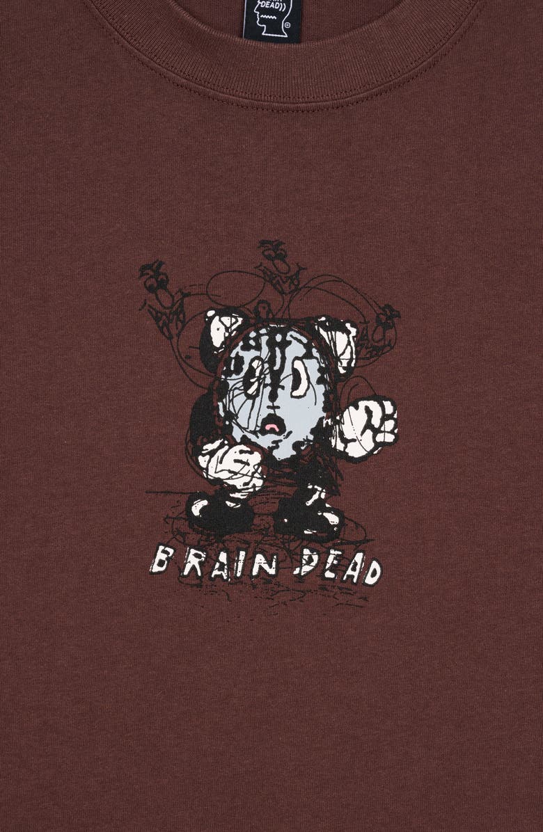 Brain Dead Time is Nigh Cotton Graphic T-Shirt, Alternate, color, Berry