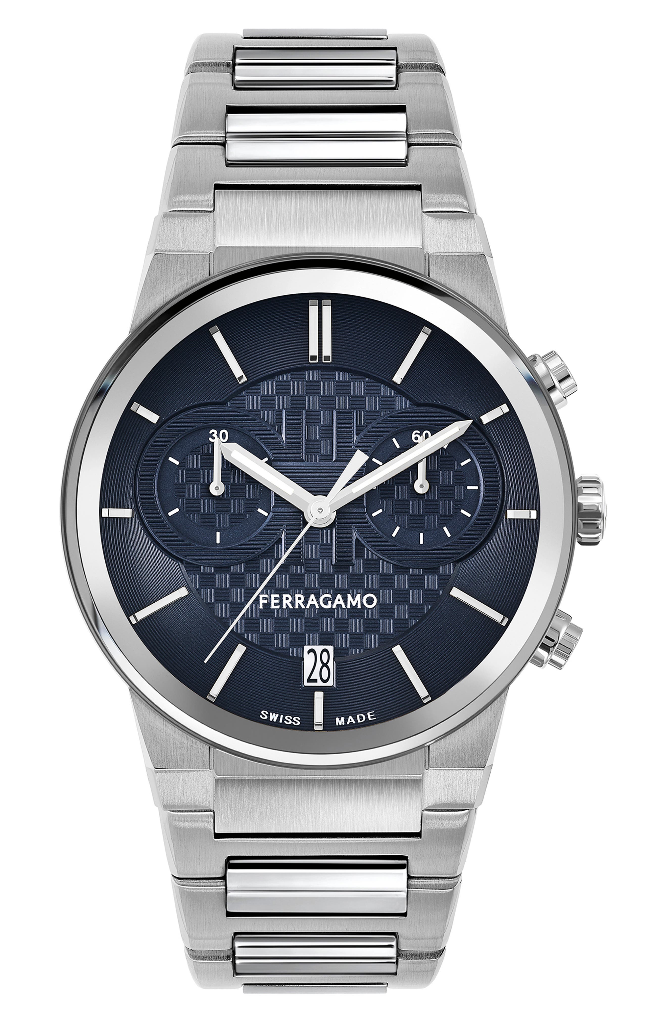 FERRAGAMO Sapphire Chronograph Bracelet Watch, 41mm