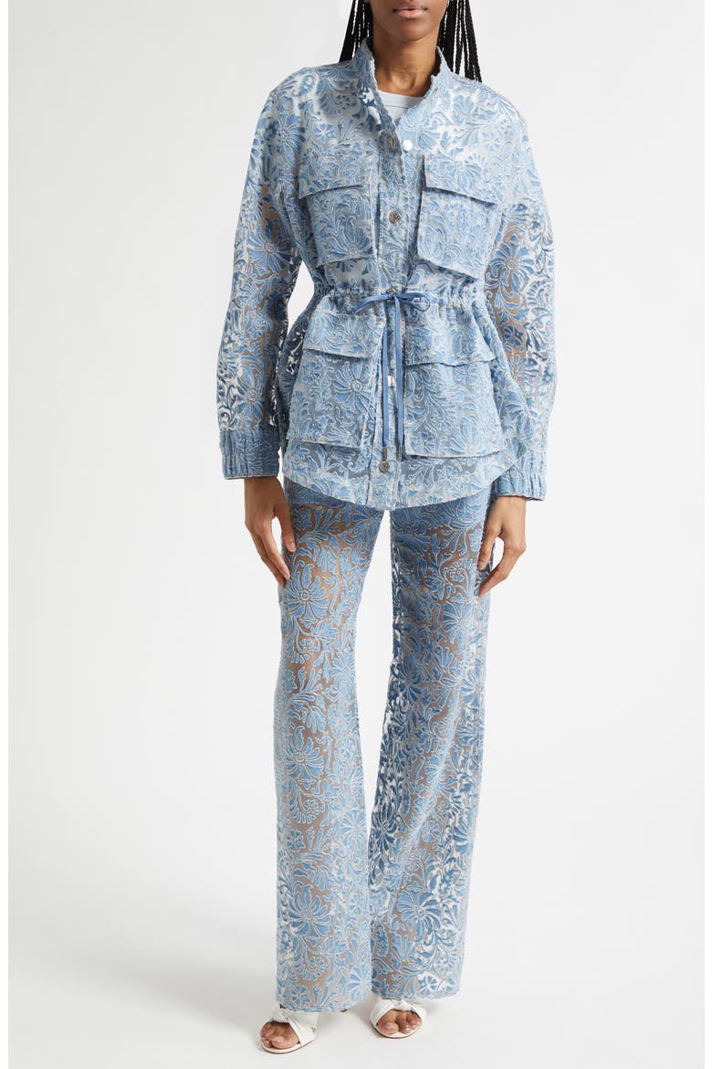 Lane Burnout Floral Jacket, Alternate, color, LAKESHORE