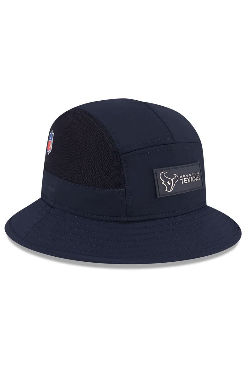 Men's New Era Navy Houston Texans 2025 Sideline  Bucket Hat, Alternate, color, Navy
