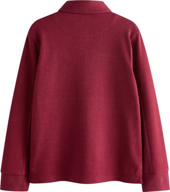Kids' Long Sleeve Cotton Graphic Half Snap Polo