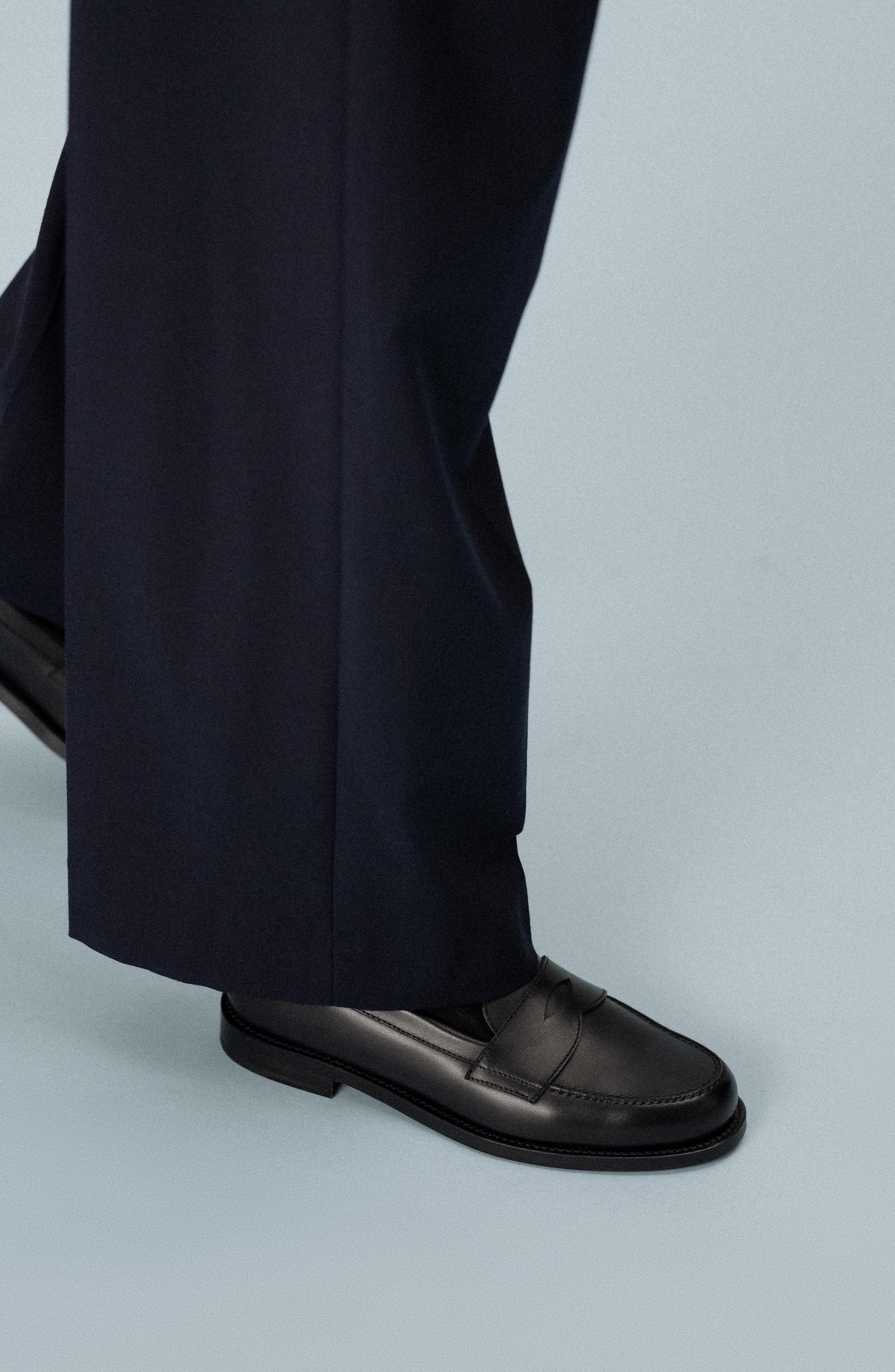 MORJAS The Ivy Penny Loafer, Alternate, color, Black Calf