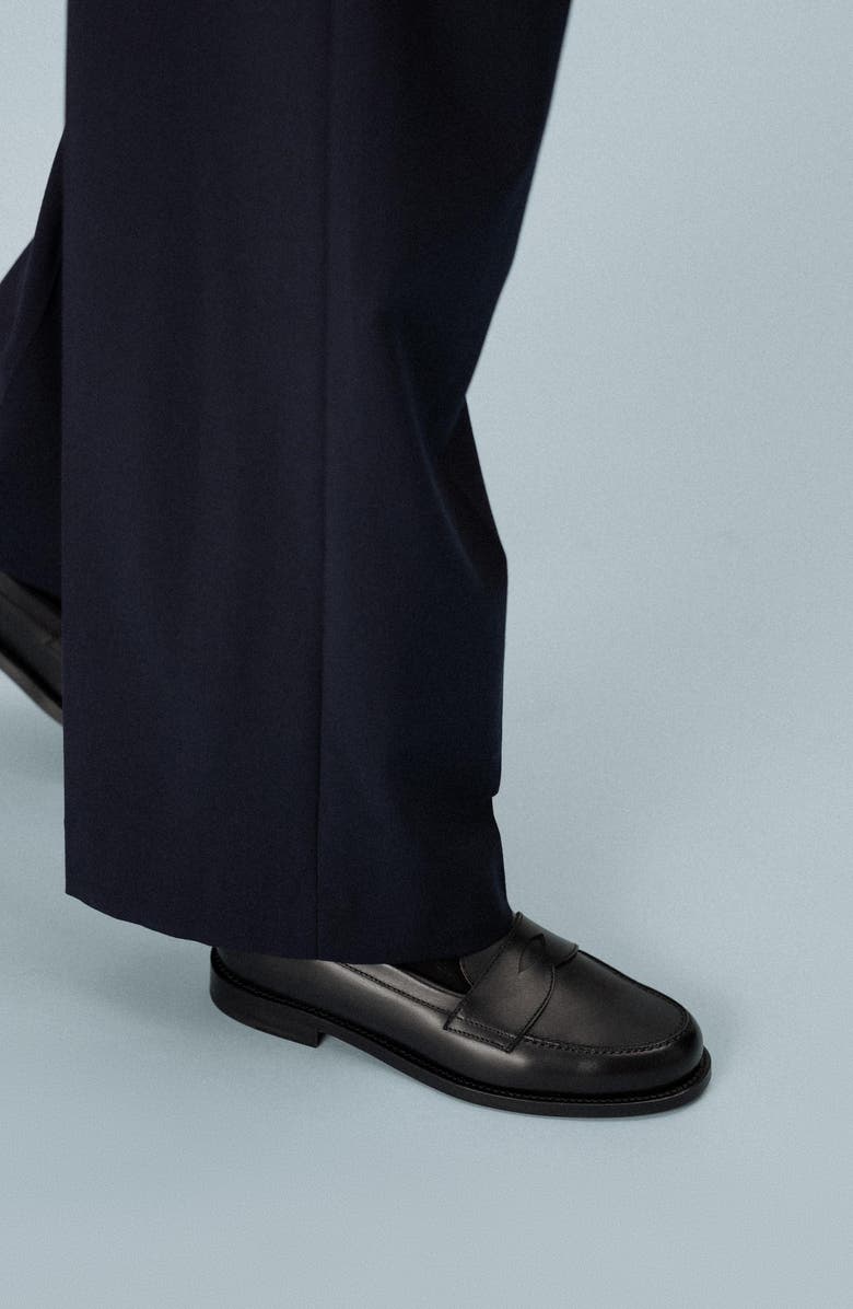 MORJAS The Ivy Penny Loafer, Alternate, color, Black Calf