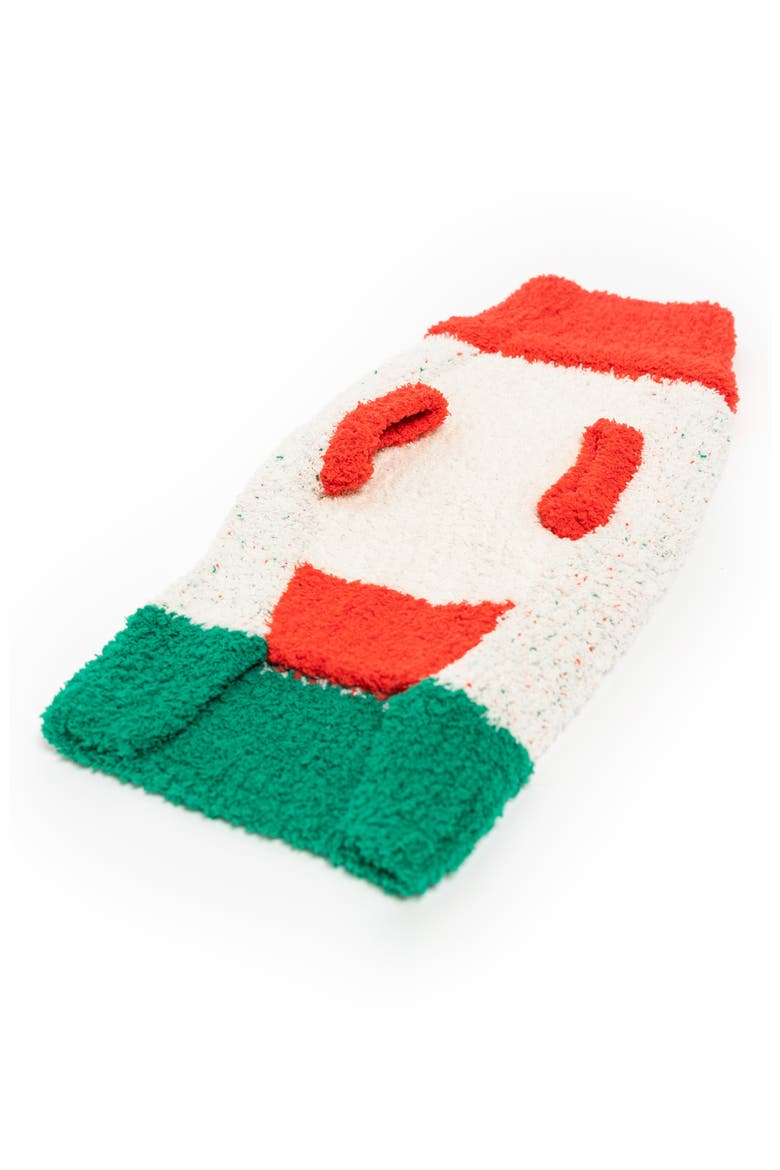 Flower Turtleneck Pet Sweater, Alternate, color, RED