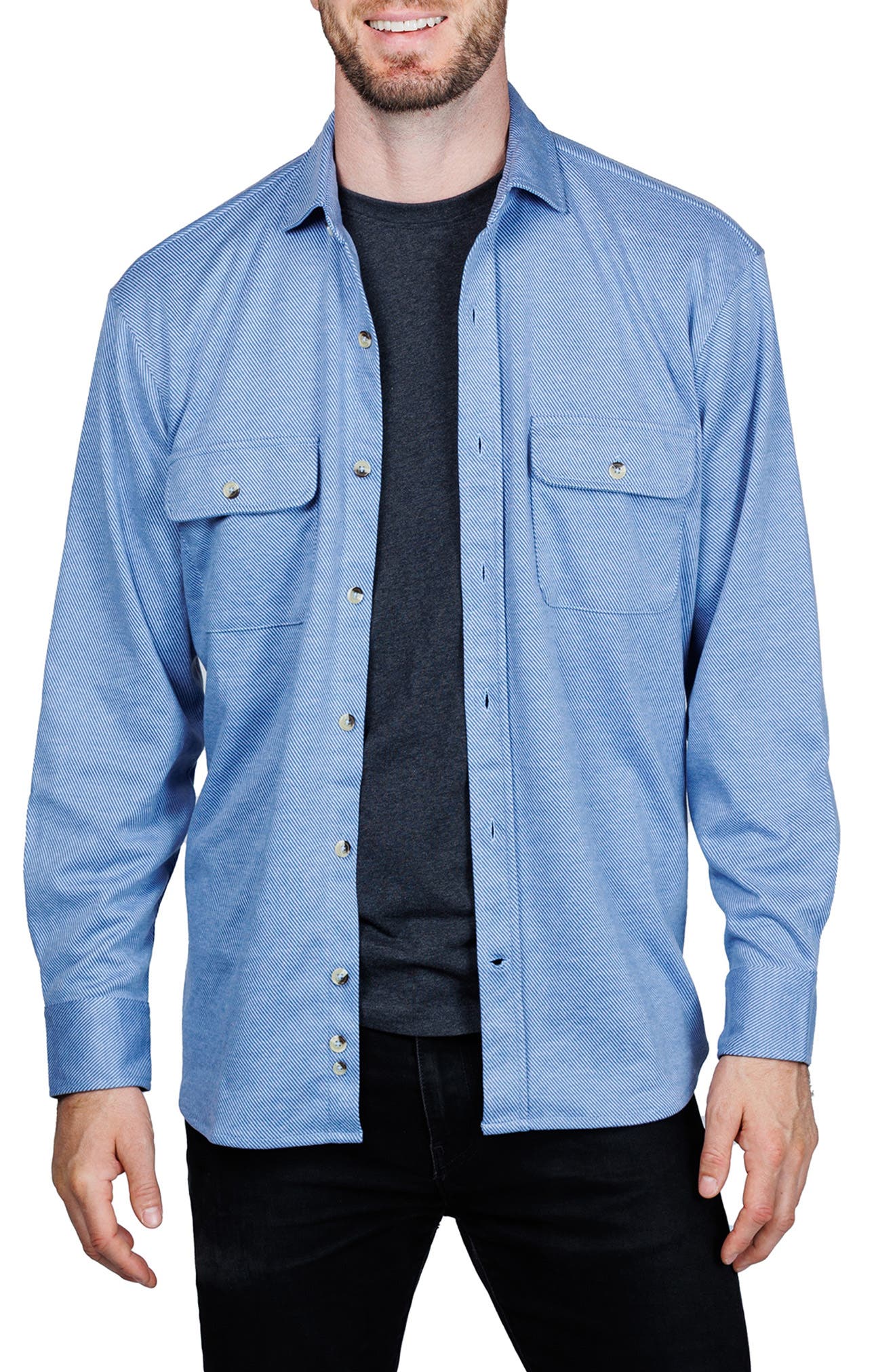 TailorByrd Mélange Solid Shirt Jacket