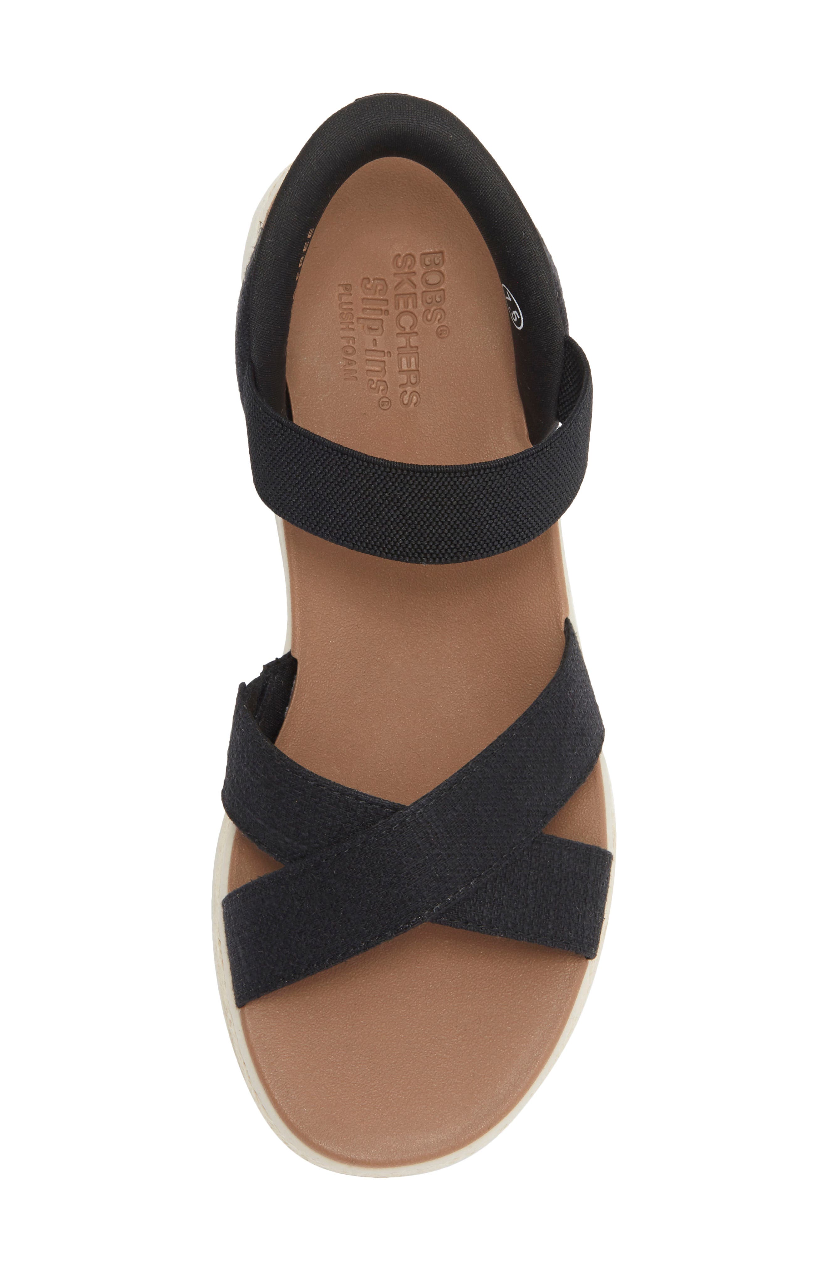 SKECHERS Slip-ins: BOBS Sun Ray Bright Take Sandal, Alternate, color, Black