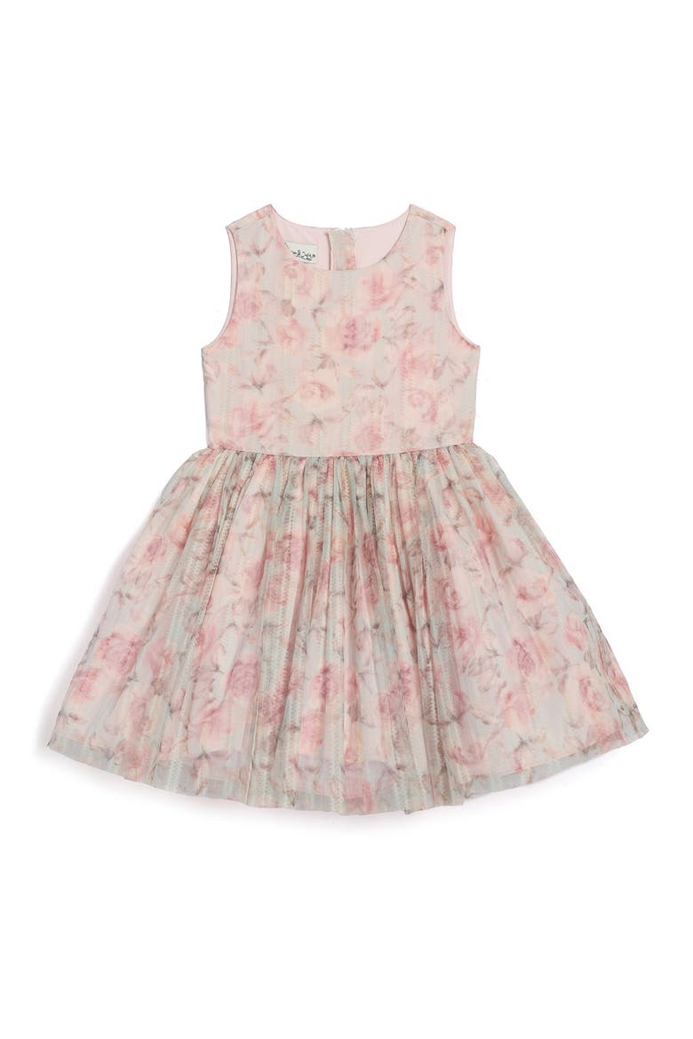 Kids' Chloe Printed Lace Dress & Short Sleeve Bolero, Alternate, color, MAUVE