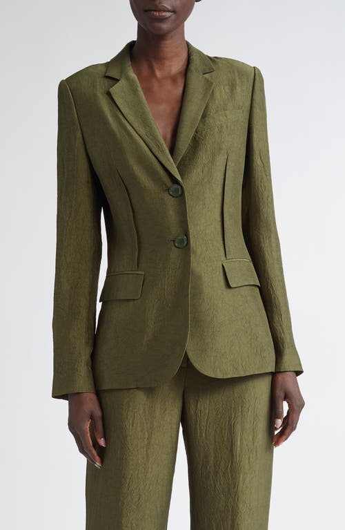 Jason Wu Collection Crinkled Satin Single Breasted Blazer