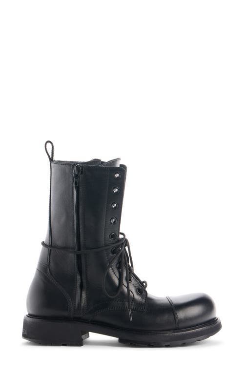 Balenciaga Lace-up Truck Boots Rubber Sole In Black