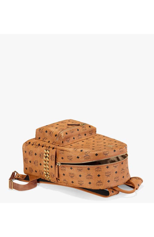 Mcm Stark Side Studs Backpack In Brown