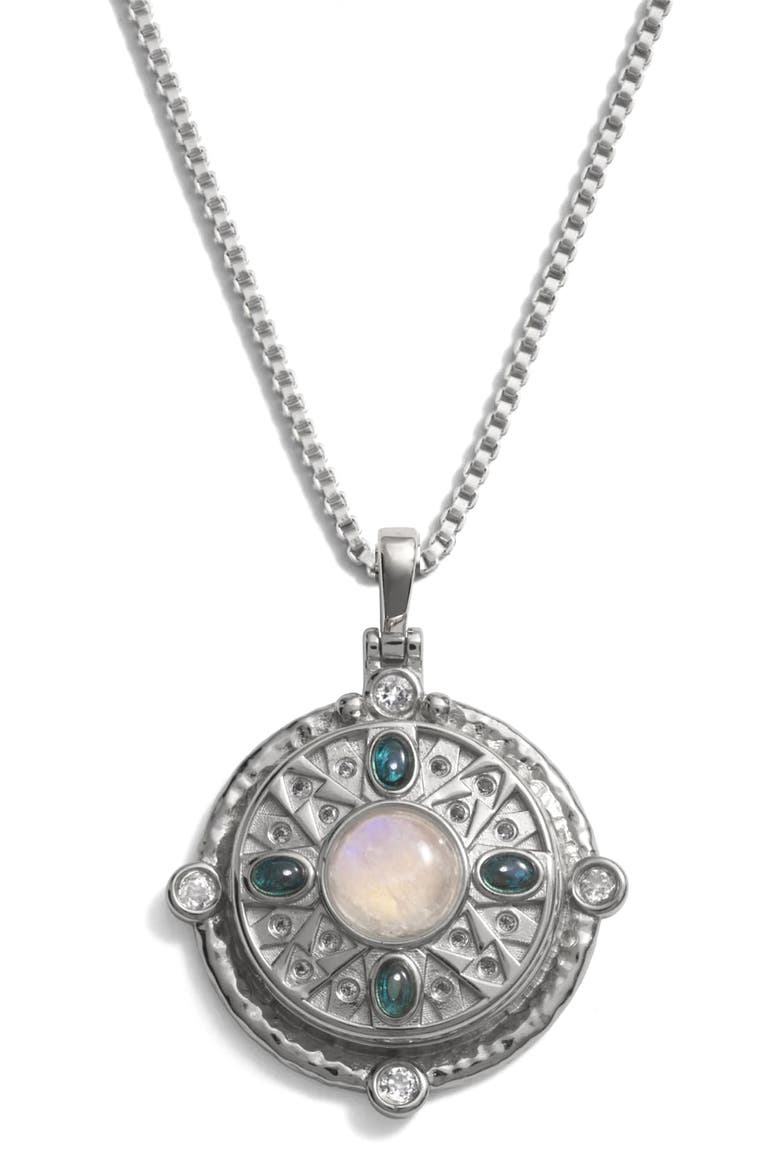 Manifestation Locket Necklace, Main, color, 925 STERLING SILVER