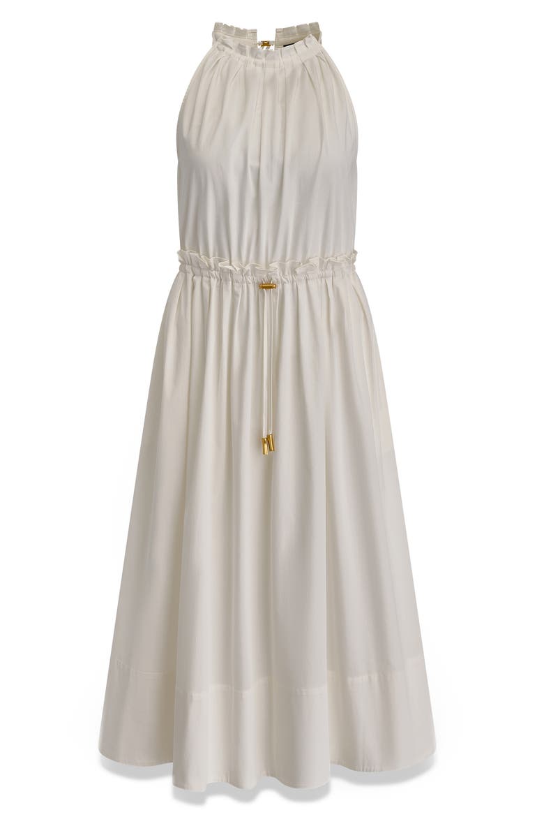 Sleeveless A-Line Midi Dress, Alternate, color, CREAM