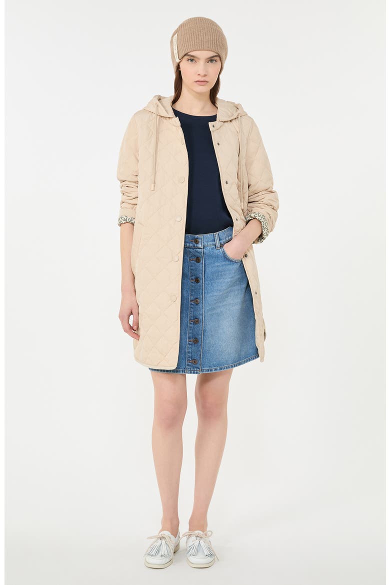Derio Quilted Jacket with Removable Hood, Alternate, color, SAND