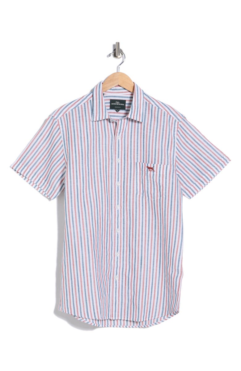 Rodd & Gunn Hopetoun Short Sleeve Shirt, Main, color, Twilight