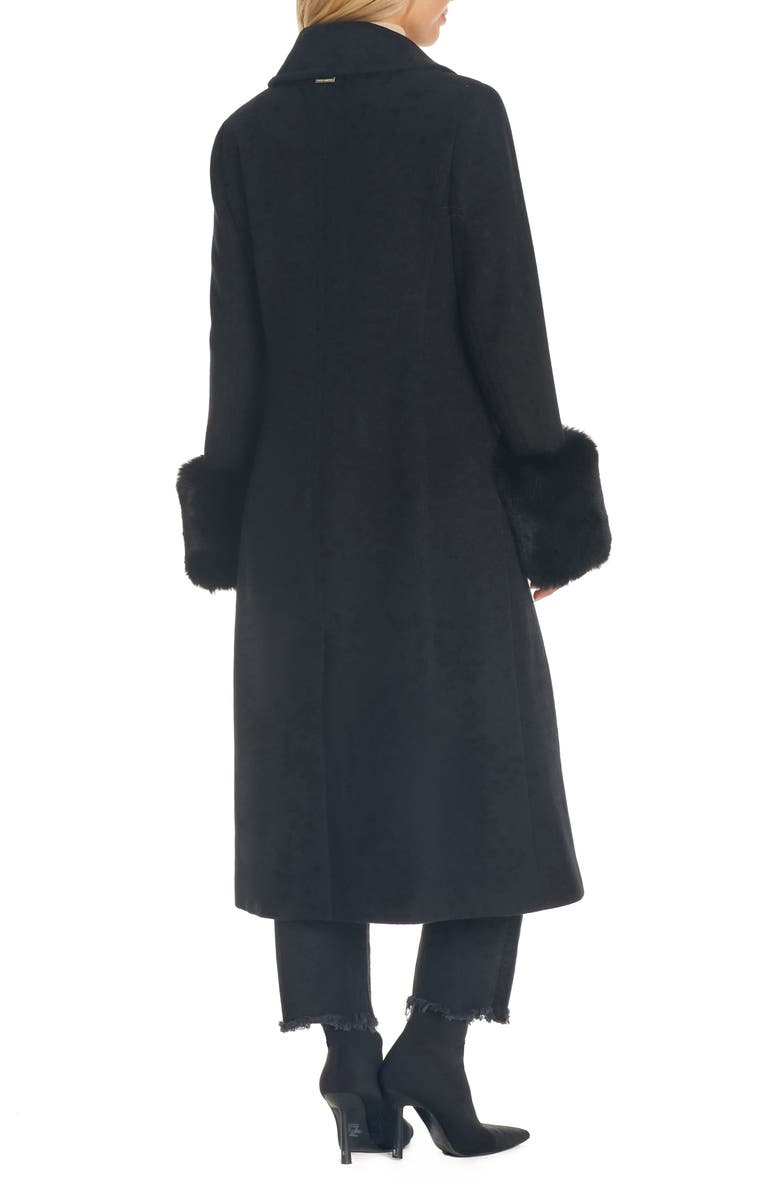 Vince Camuto Wool Blend Coat with Removable Faux Fur Collar and Cuffs, Alternate, color,