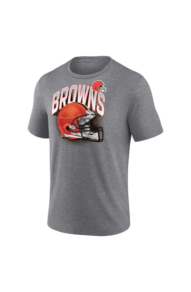 FANATICS Men's Fanatics Branded Heathered Gray Cleveland Browns End Around Tri-Blend T-Shirt, Alternate, color, Heather Gray